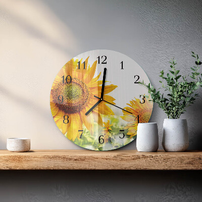 Round wall clock Sunflower