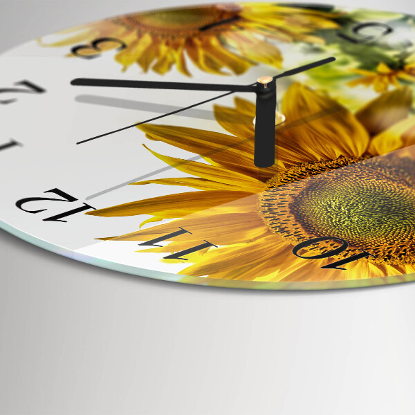 Round wall clock Sunflower