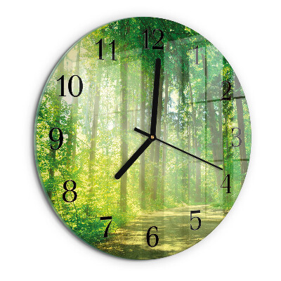 Round wall clock Forest Nature
