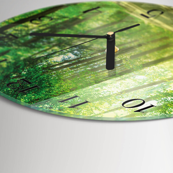 Round wall clock Forest Nature