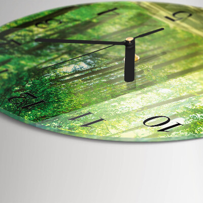 Round wall clock Forest Nature