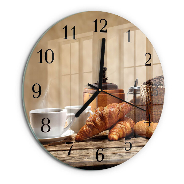 Round wall clock Croissants