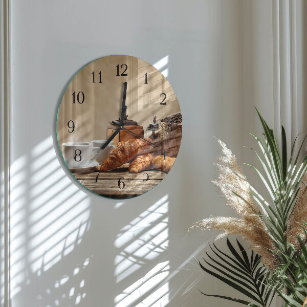 Round wall clock Croissants