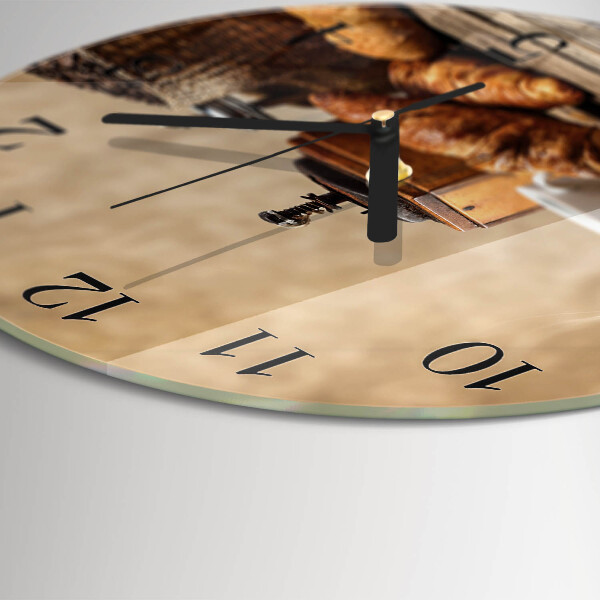 Round wall clock Croissants