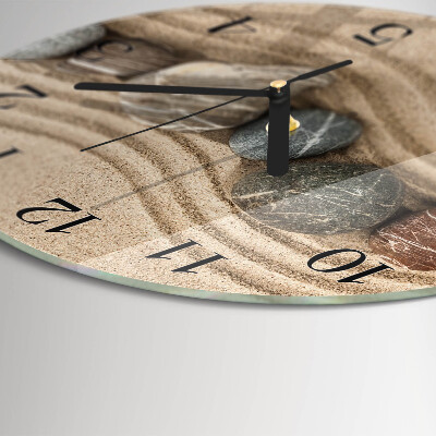 Round wall clock Stones Sand