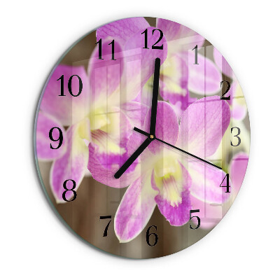 Round wall clock Flowers