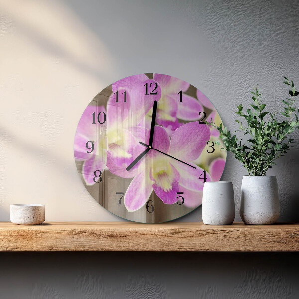 Round wall clock Flowers
