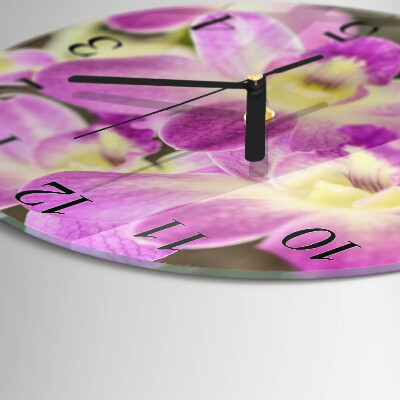 Round wall clock Flowers