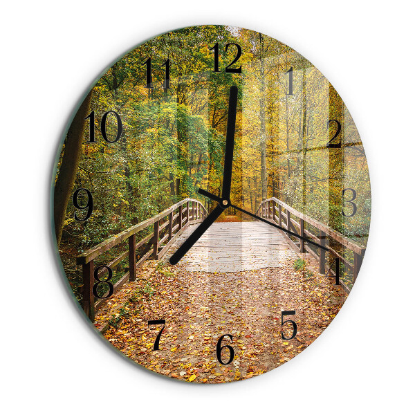 Round wall clock Forest Bridge