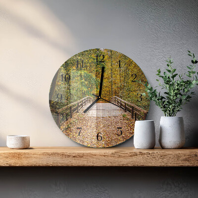 Round wall clock Forest Bridge