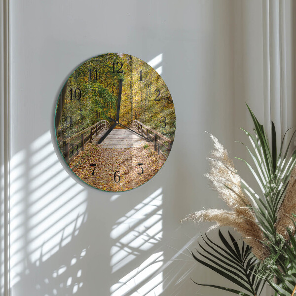Round wall clock Forest Bridge