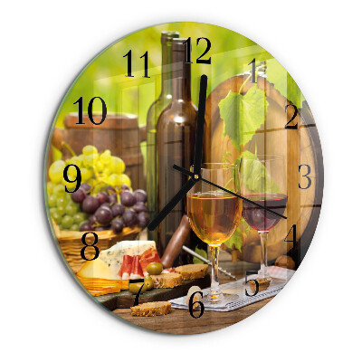 Round wall clock Grapes for Wine