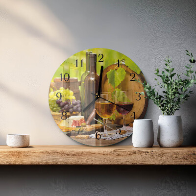 Round wall clock Grapes for Wine