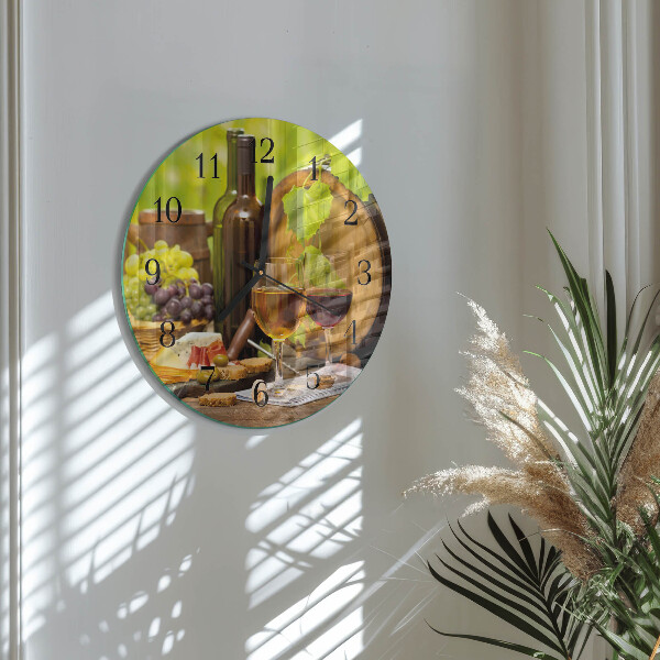 Round wall clock Grapes for Wine
