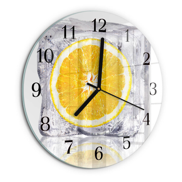 Round wall clock Orange Ice Cream