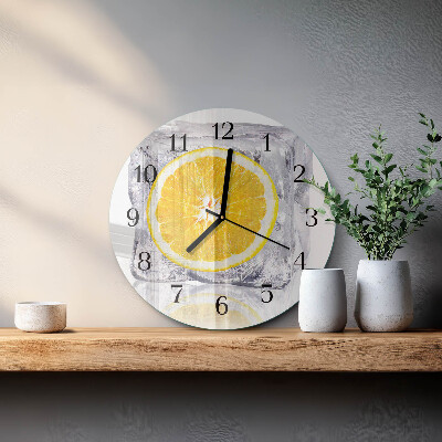 Round wall clock Orange Ice Cream