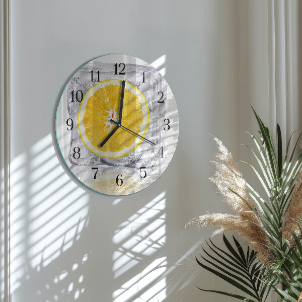 Round wall clock Orange Ice Cream