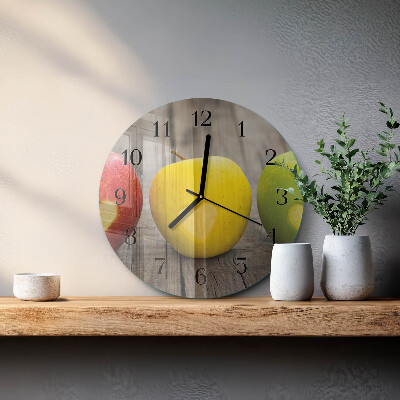 Round wall clock Apples