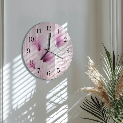 Round wall clock Flowers
