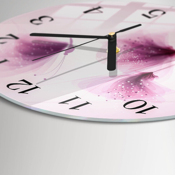 Round wall clock Flowers