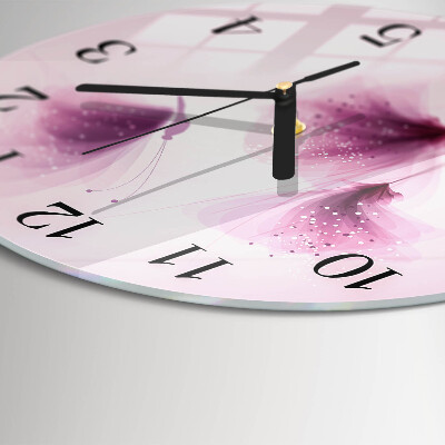 Round wall clock Flowers