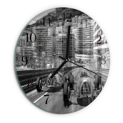 Round wall clock Race Car