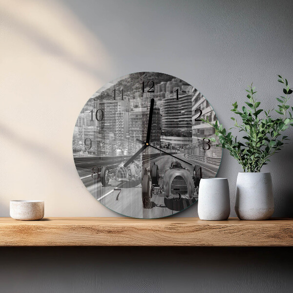 Round wall clock Race Car