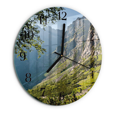 Round wall clock Mountains
