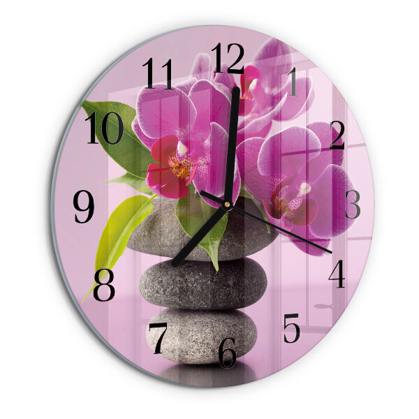 Round wall clock Orchid