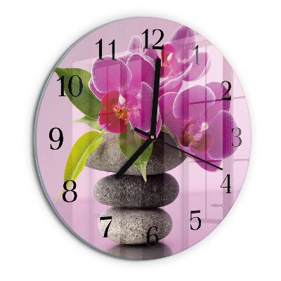 Round wall clock Orchid