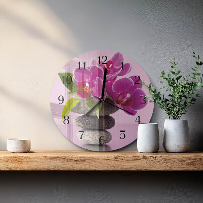 Round wall clock Orchid