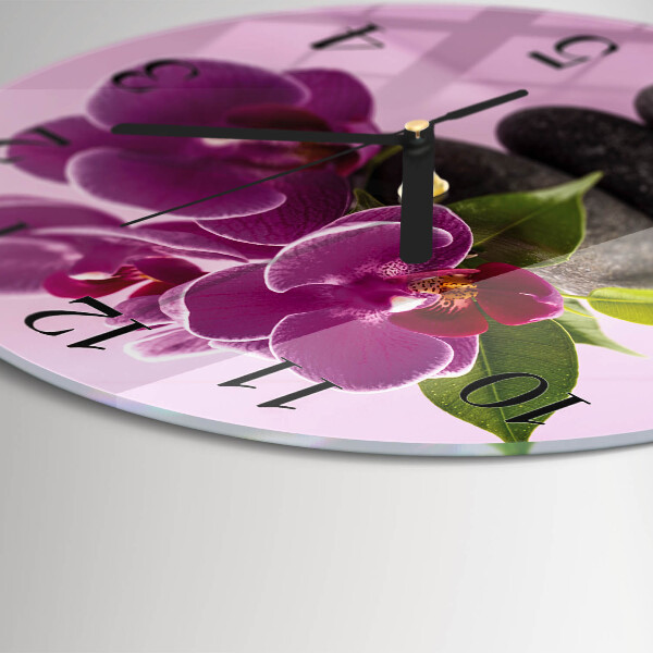 Round wall clock Orchid