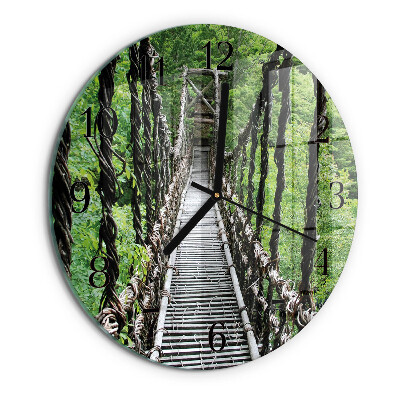 Round wall clock Suspension Bridge