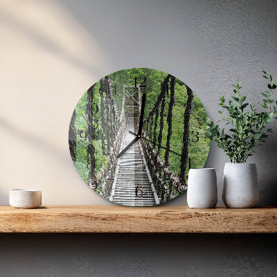 Round wall clock Suspension Bridge