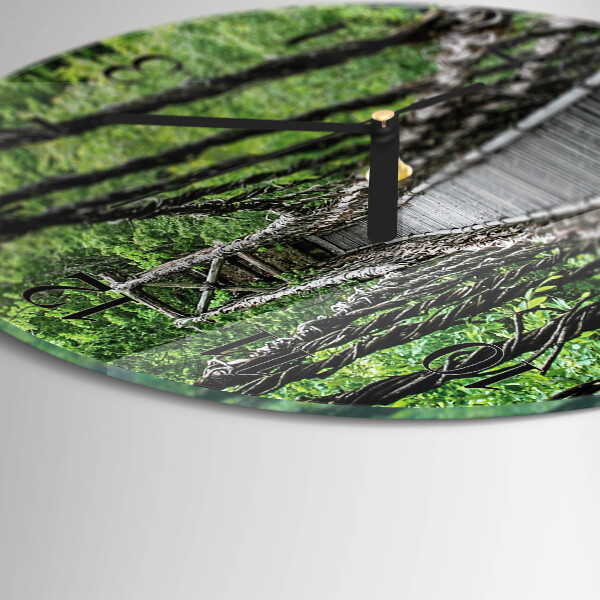 Round wall clock Suspension Bridge