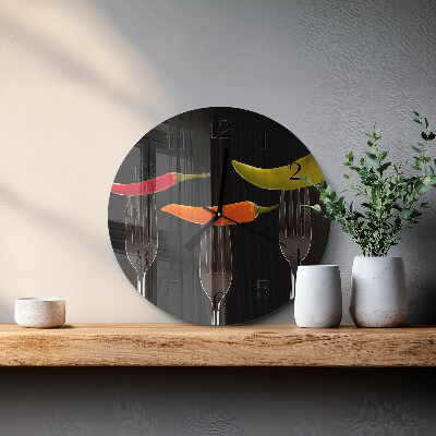 Round wall clock Fork