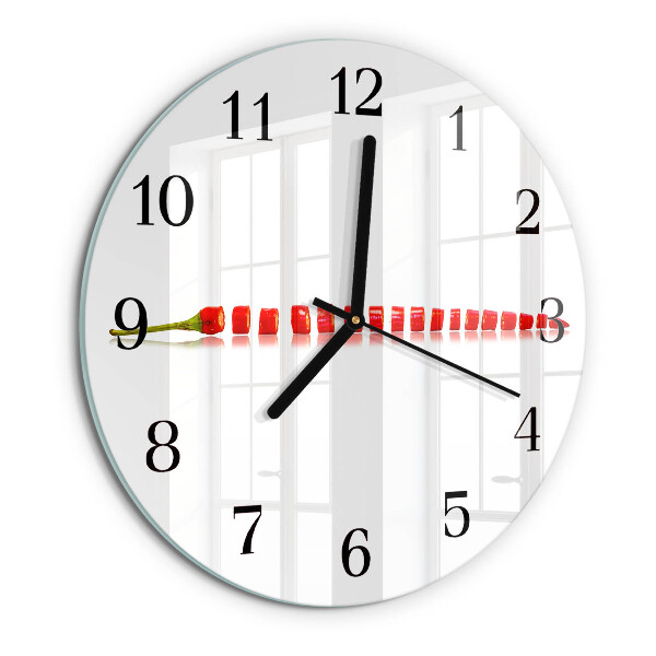 Round wall clock Chili pepper