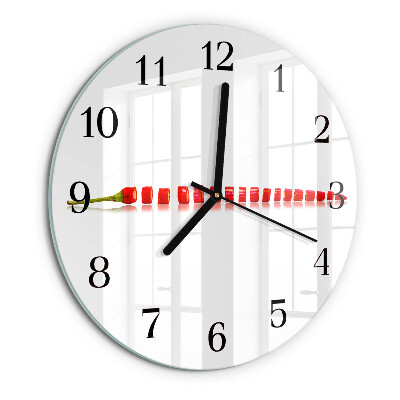 Round wall clock Chili pepper
