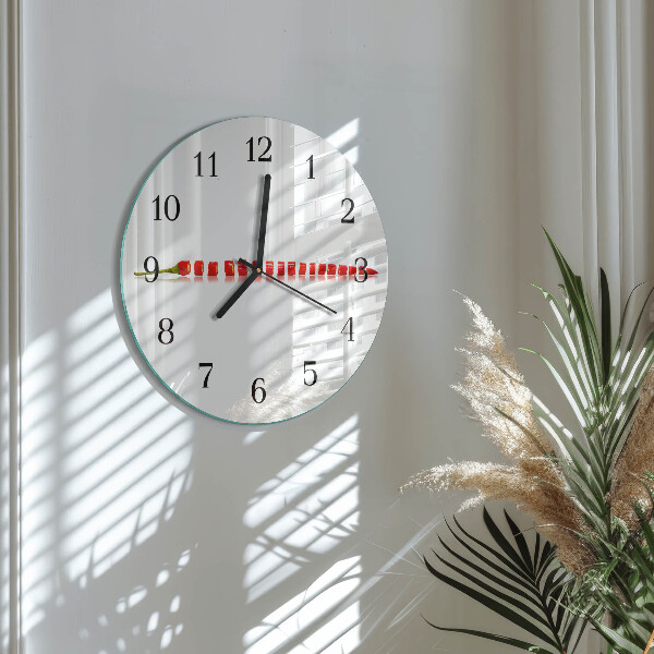 Round wall clock Chili pepper