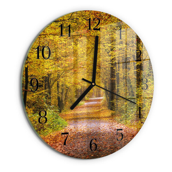 Round wall clock Forest Path