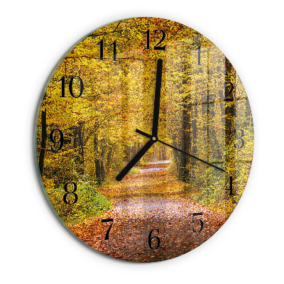 Round wall clock Forest Path