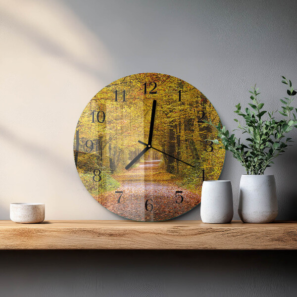 Round wall clock Forest Path