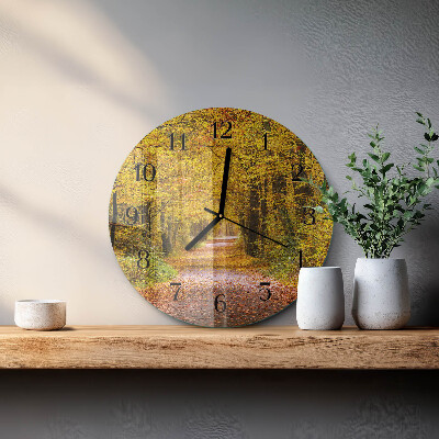 Round wall clock Forest Path