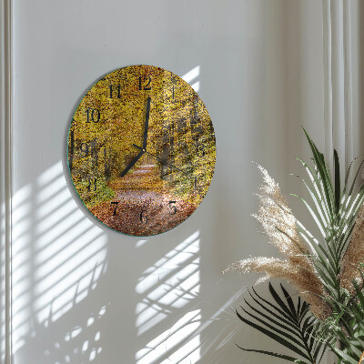 Round wall clock Forest Path