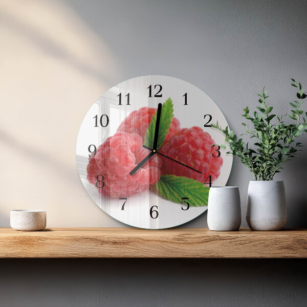 Round wall clock Raspberries