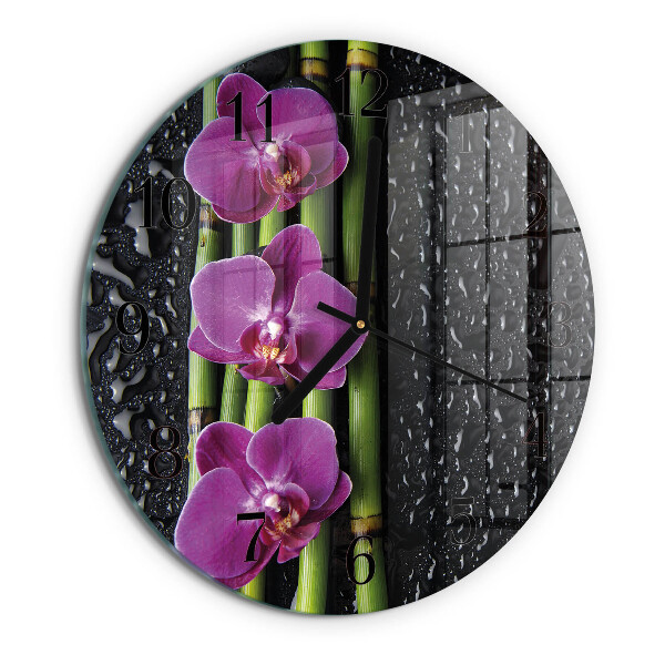 Round wall clock Orchid
