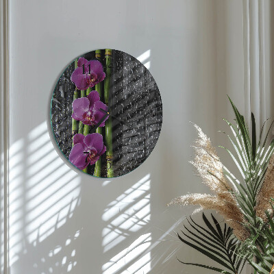 Round wall clock Orchid