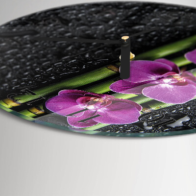 Round wall clock Orchid
