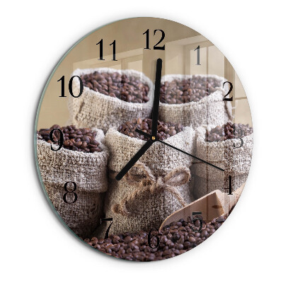 Round wall clock Coffee Beans