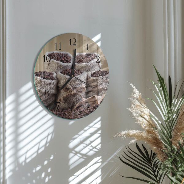 Round wall clock Coffee Beans